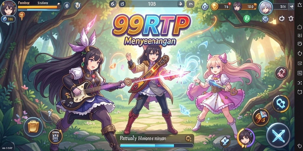 Screenshot gameplay 99RTP yang menampilkan pertarungan karakter Anime.
