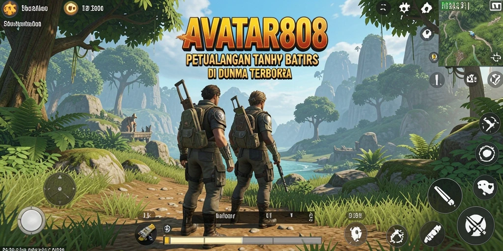 Tangkapan layar gameplay <strong>AVATAR808</strong> menunjukkan keindahan dunia terbuka yang menarik.