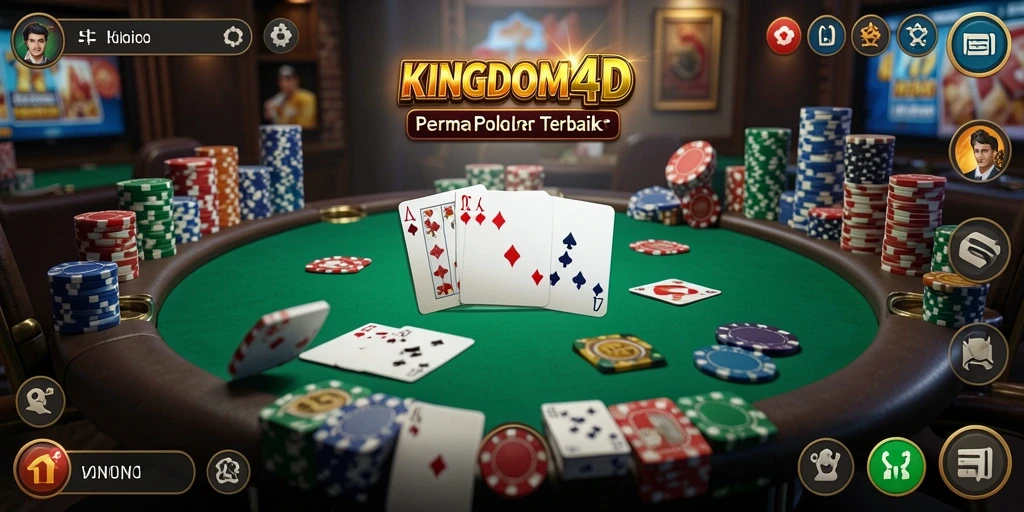 Tampilan gameplay Poker yang menarik di KINGDOM4D.