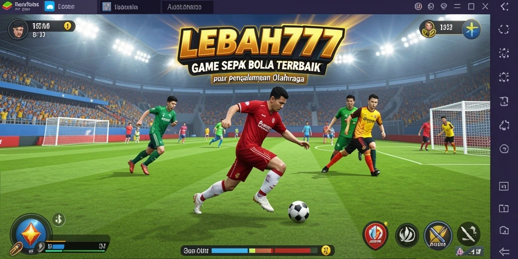 Tampilan gameplay menarik dari LEBAH777 yang menunjukkan aksi sepak bola intens.
