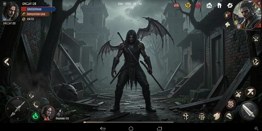 Tangkapan layar gameplay ORCA128 memperlihatkan suasana mencekam yang menantang.