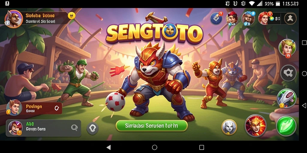 Screenshot gameplay SENGTOTO yang menunjukkan dunia virtual yang realistis.