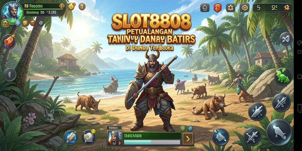 Tangkapan layar gameplay yang menampilkan keindahan dunia terbuka SLOT8808.