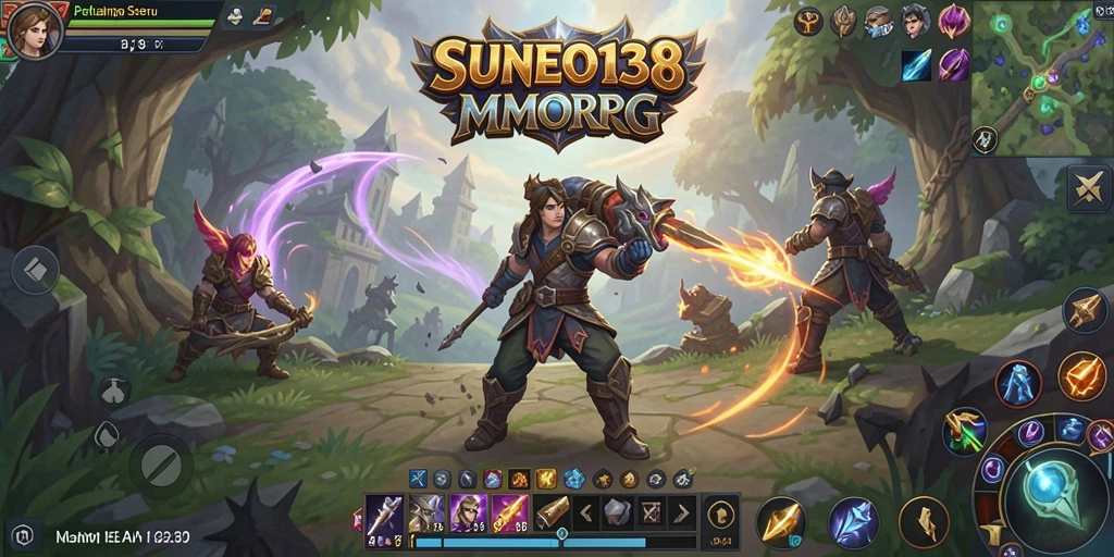 Tampilan gameplay menarik dalam dunia fantasi MMORPG.
